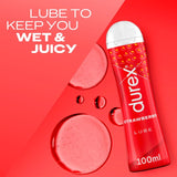 Durex strawberry flavoured edible lubricant 100ml - British product