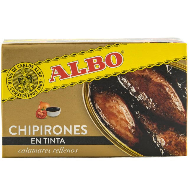 Albo Chipirones stuffed squid in ink sauce - British product