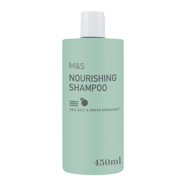 M&S Sea Salt Green Bergamot shampoo 450ml, imported from the UK