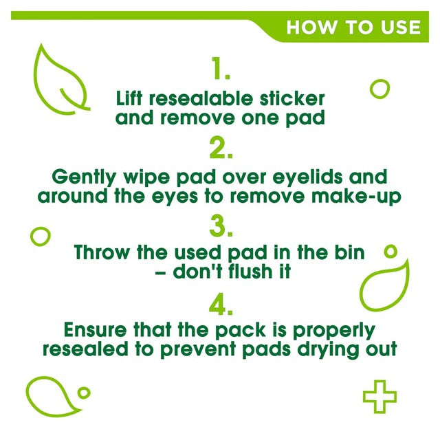 Simple eye makeup remover pads 30 pads (British brand)