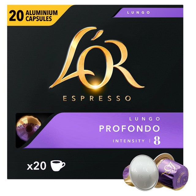 L'OR Lungo Profondo coffee pods 20, UK version