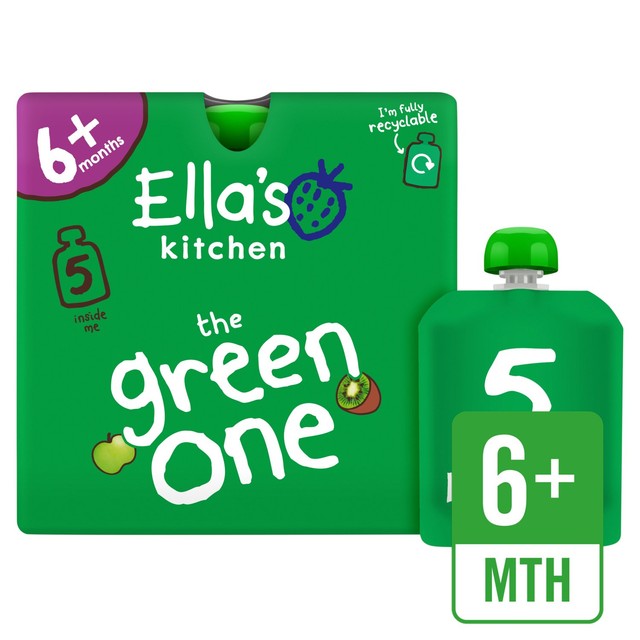 Ella's Kitchen Green One Smoothie Baby Food Pouch 5x90g - British product