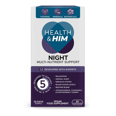 M&S Health & Him Nacht Multi-Nährstoff-Nahrungsergänzungsmittel zur Unterstützung des Männer-Schlafs - Online bei McGrocer kaufen