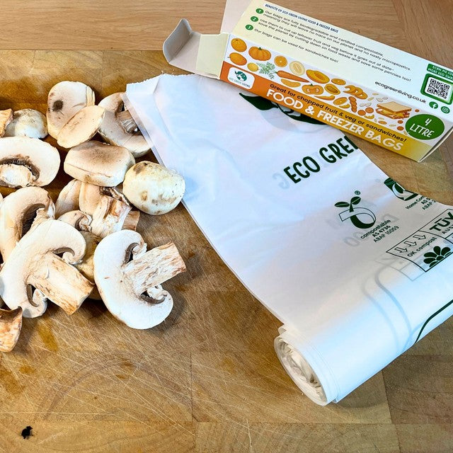 Eco Green Living certified compostable freezer bags 4L - British product