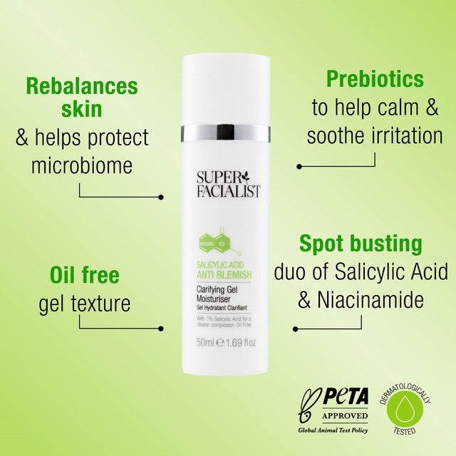 Super Facialist Anti-Blemish Gel Moisturiser 50ml (British brand)