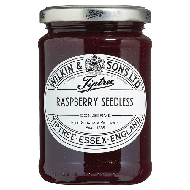 Tiptree Raspberry Seedless Extra Jam 340g jar (British brand)
