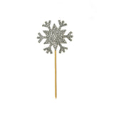Anniversary House silver glitter snowflake Christmas cupcake toppers 12 pack (British brand)
