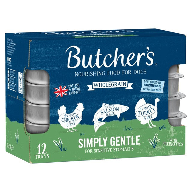 Butcher's dog food trays mixed flavours for sensitive stomachs 12 x 150g - British product