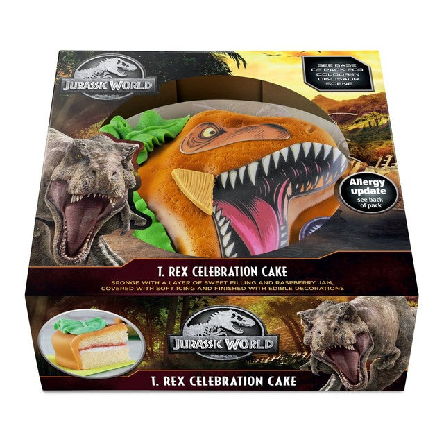 Finsbury Food Group Jurassic World dinosaur celebration cake 888g, UK version