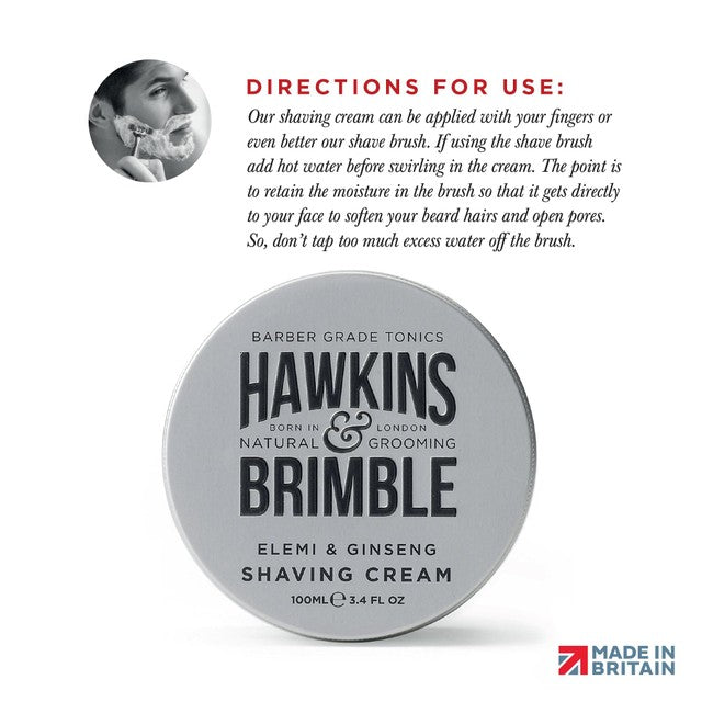 Hawkins & Brimble shaving cream 100ml, UK version