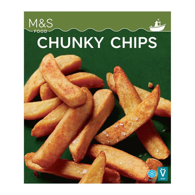 M&S Chunky Chips 400g, imported from the UK