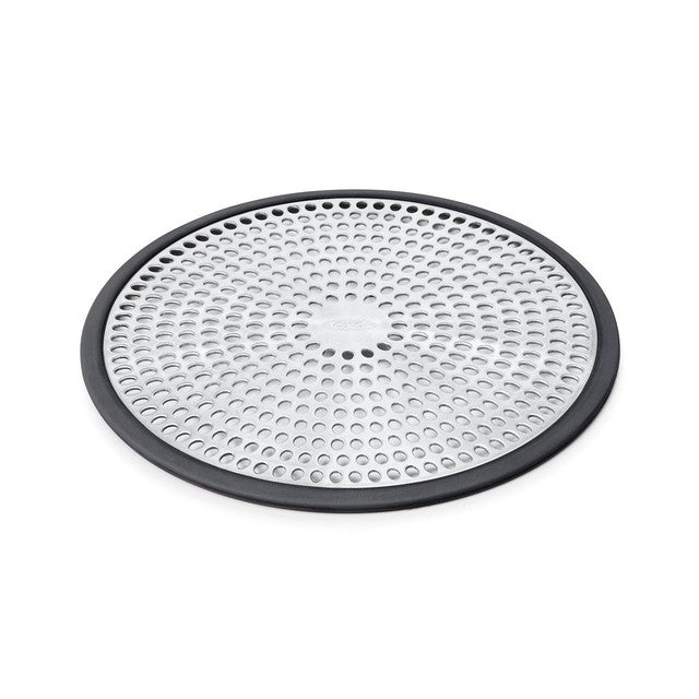 OXO Softworks stainless steel/black shower drain cover 13.2cm imported from the UK