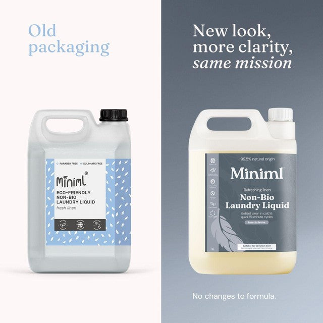 Miniml Flüssigwaschmittel Fresh Linen 5L, importiert aus Großbritannien