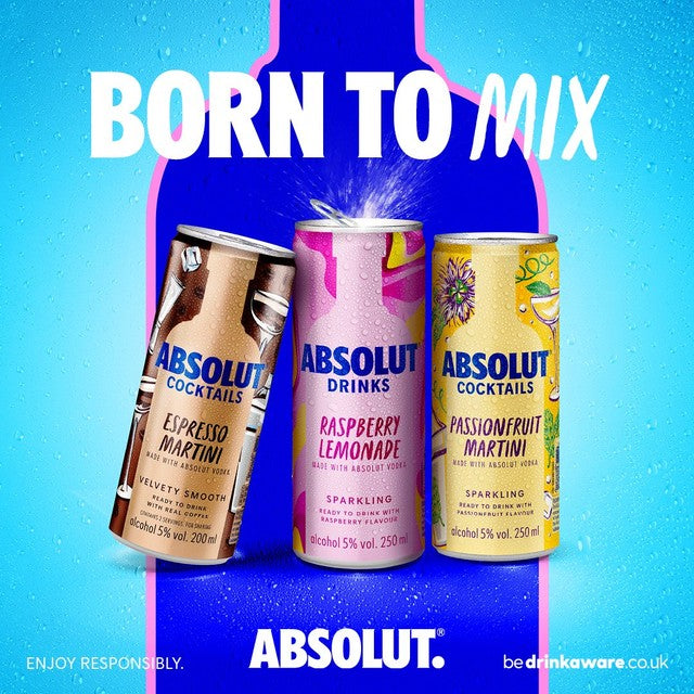 Cóctel de vodka espumoso Absolut Raspberry Lemonade 250 ml - Producto británico