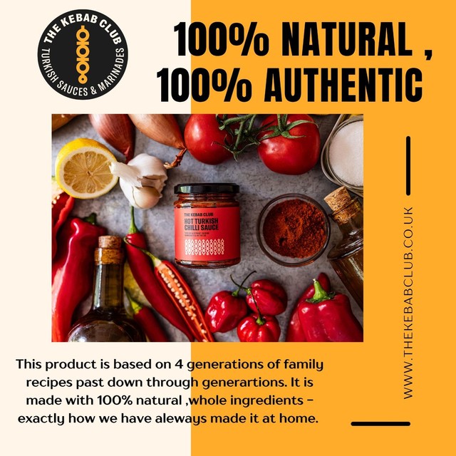 The Kebab Club Hot Turkish Chilli Sauce 175g, UK version