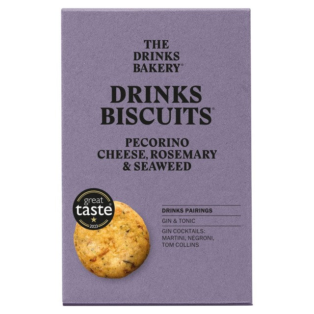 The Drinks Bakery Pecorino Rosemary & Seaweed savoury biscuits 110g (British brand)