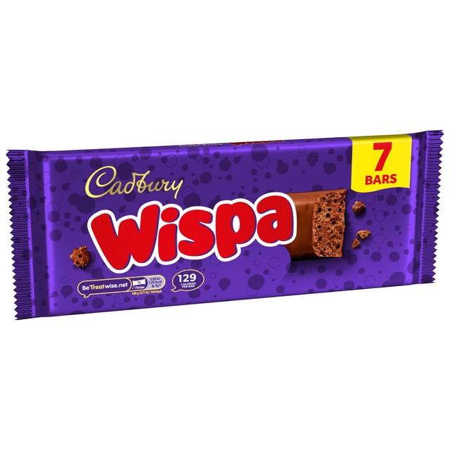 Cadbury Wispa milk chocolate bar multipack 7 x 24g - British product