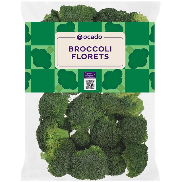 Ocado broccoli florets 400g, imported from the UK
