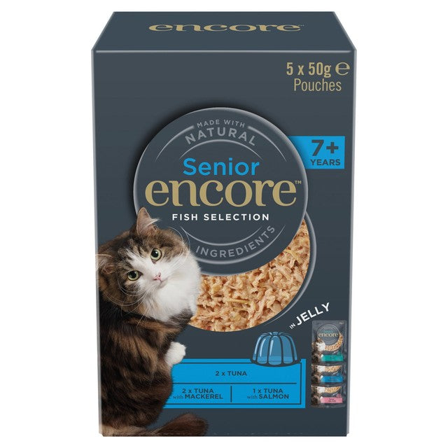 Encore senior cat food variety pack 5 x 50g - British product