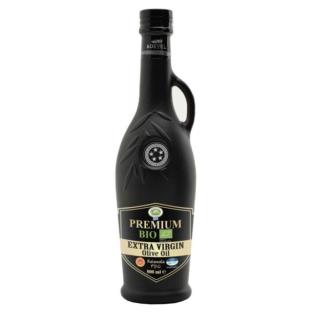 Korvel Greek Extra Virgin Olive Oil PDO Kalamata 500ml, UK version