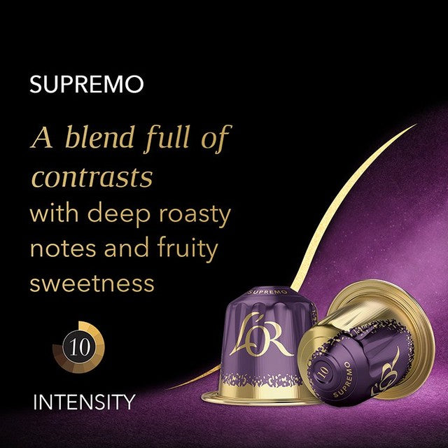 L'OR Espresso Supremo Intensity 10 coffee capsules 10 pack, UK version