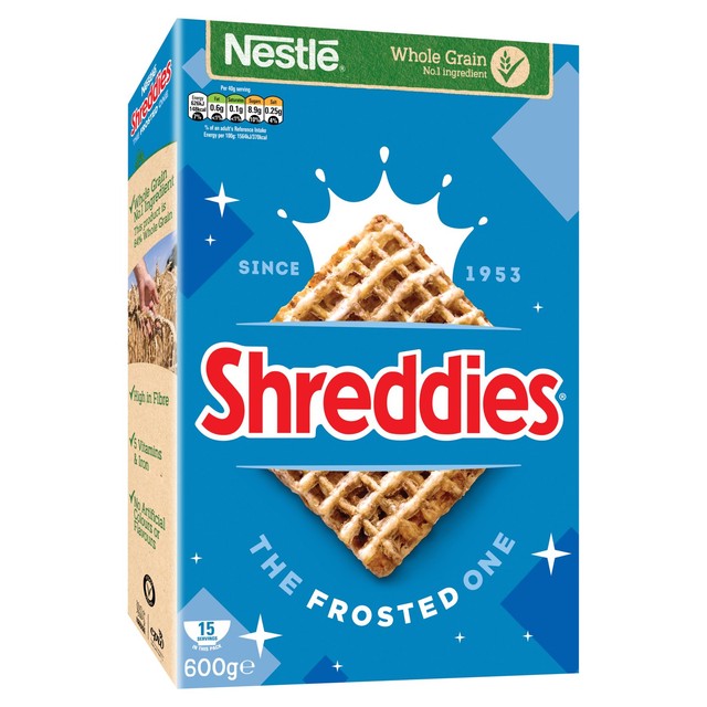 Shreddies frosted breakfast cereal 600g (British brand)