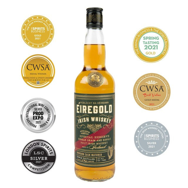 Eire Gold Irish whiskey 70cl - British product