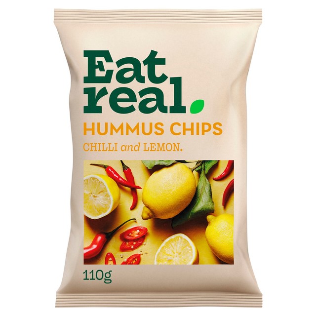 Eat Real hummus chips chilli and lemon 110g - British product