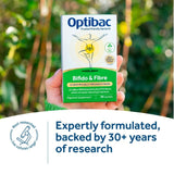 Optibac Bifido & Fibre probiotic supplement 30 sachets, imported from the UK