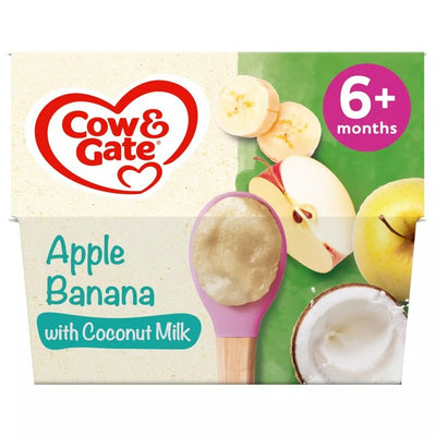 M&S Cow & Gate Apple Banana with Coconut Milk Baby Food Pot 6+ Months- Buy online at McGrocer