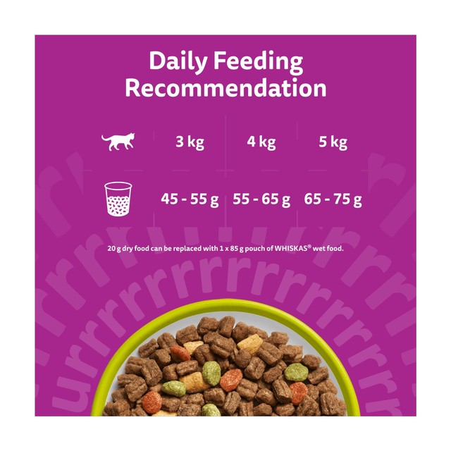 Whiskas dry cat food with lamb 825g (British brand)