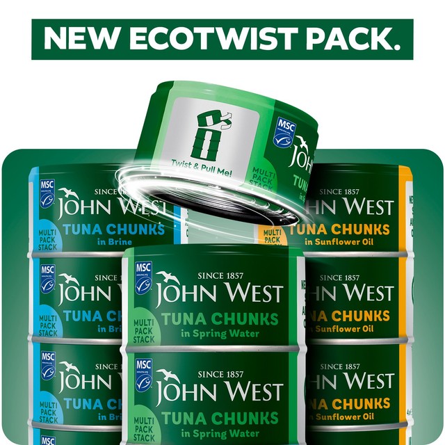 John West tuna chunks in spring water 4 x 125g, UK version