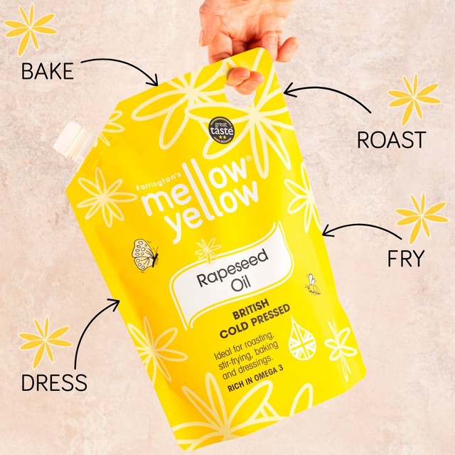 Farrington's Mellow Yellow cold pressed rapeseed oil 2L - British product