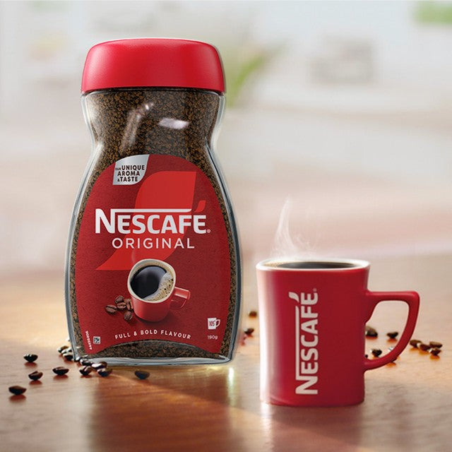 Nescafe Original instant coffee 190g jar, imported from the UK