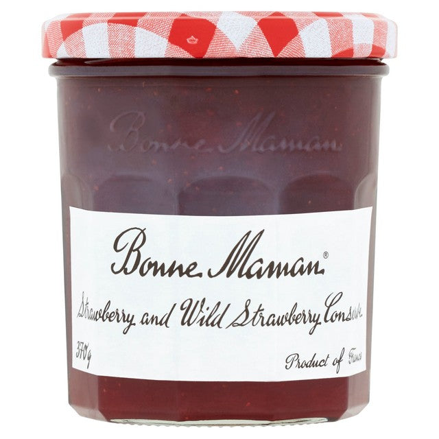 Bonne Maman Strawberry and Wild Strawberry Jam 370g - Imported from France