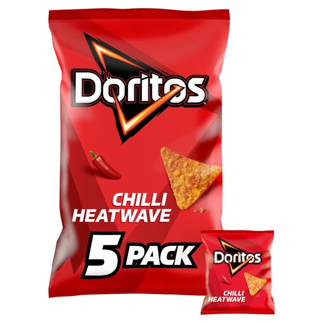Doritos Chilli Heatwave tortilla chips multipack - British product