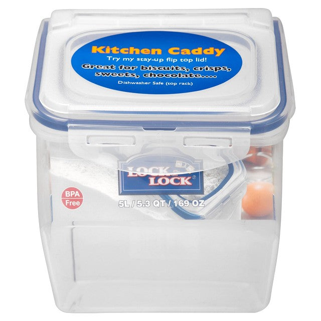 LocknLock kitchen caddy with flip top lid 5L, UK version