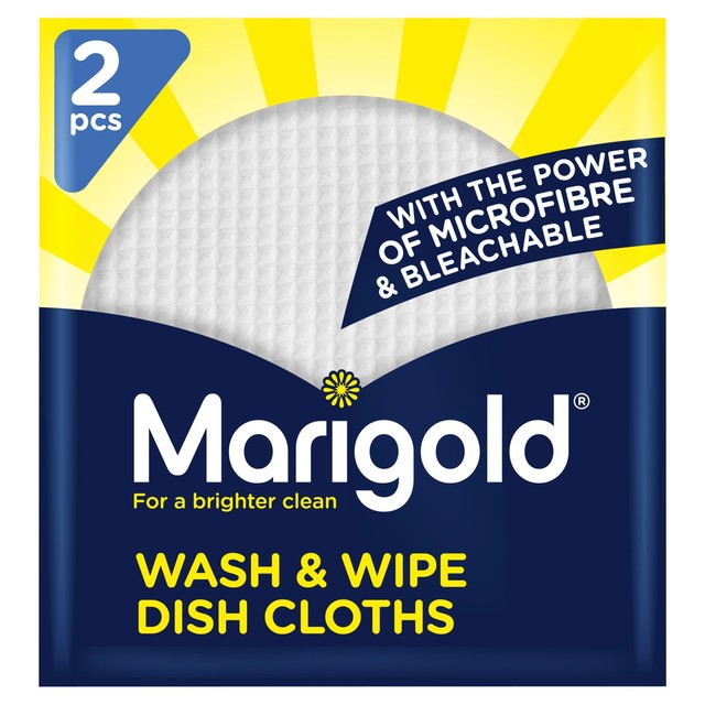 Marigold Wash & Wipe Microfibre Kitchen Cloth 2 pack, imported from the UK