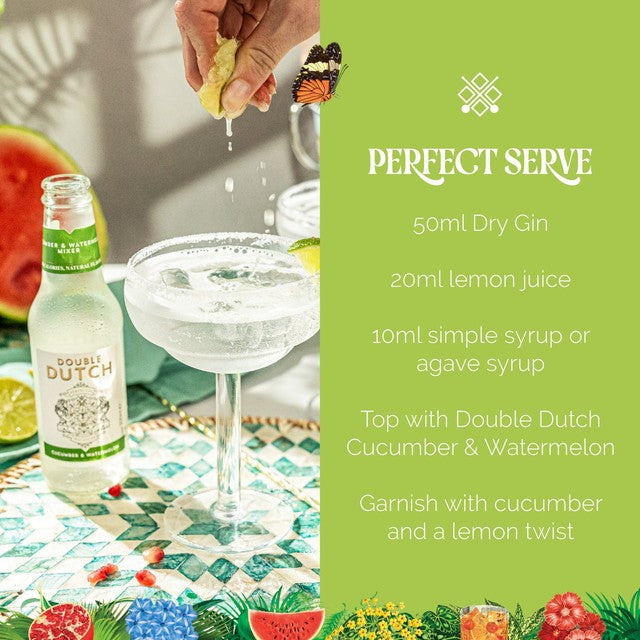 Double Dutch cucumber and watermelon premium mixer - British product