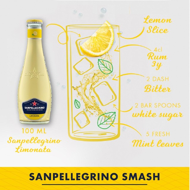 San Pellegrino Classic Taste Limonata sparkling lemonade 4x200ml (British brand)