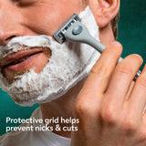 Wilkinson Sword Quattro razor handle with 9 refills, imported from the UK
