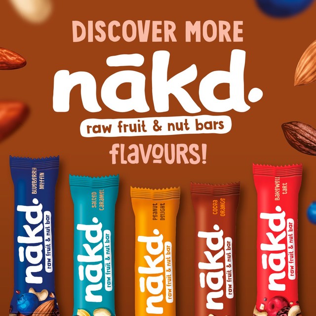 Nakd Cocoa Delight fruit and nut bars 4 x 35g multipack, imported from the UK