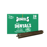 Denzel's medium dog dental chews with peanut butter, peppermint, and parsley, 28x30g pack - British product