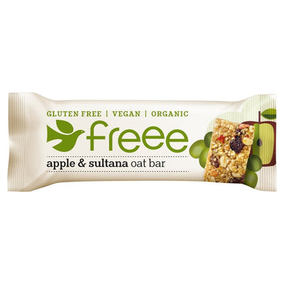M&S Freee Gluten Free Organic Apple Oat Bar with Sultanas Fruit Cereal Bar 35g- Buy online at McGrocer