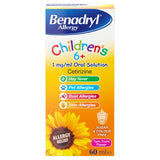 Benadryl Children's Allergy Oral Solution 6+, imported from the UK