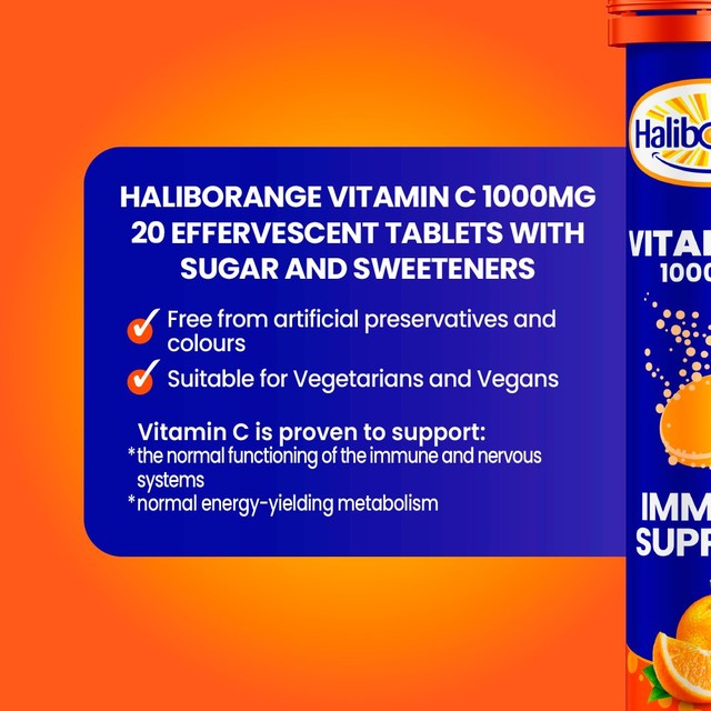 Haliborange vitamin C orange effervescent tablets 1000mg, UK version