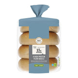 M&S High Protein Plain Bagels 4 Pack, imported from the UK