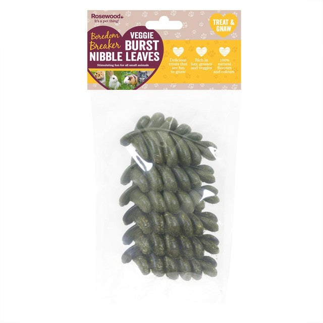 Rosewood Veggie Burst Nibble Leaves small animal treats (British brand)