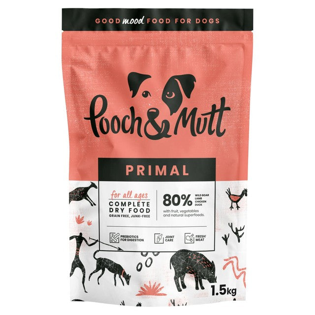 Pooch & Mutt Primal Wild Boar dry dog food 2kg (British brand)