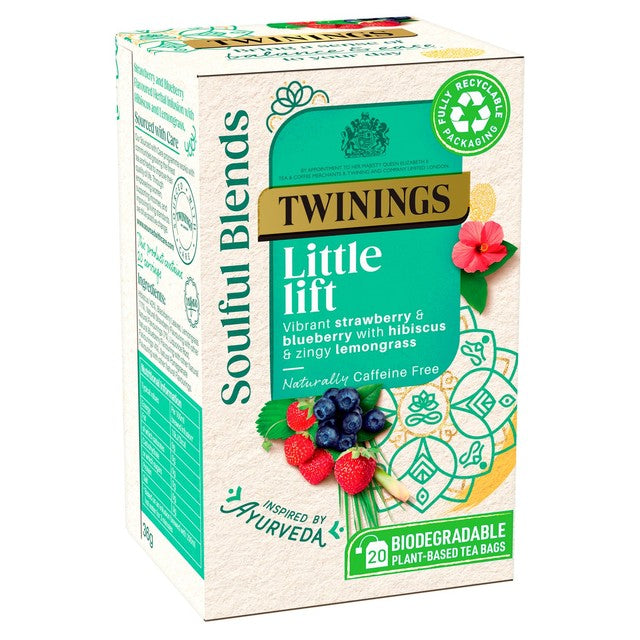 Twinings strawberry and blueberry herbal tea bags 20 per pack (British brand)